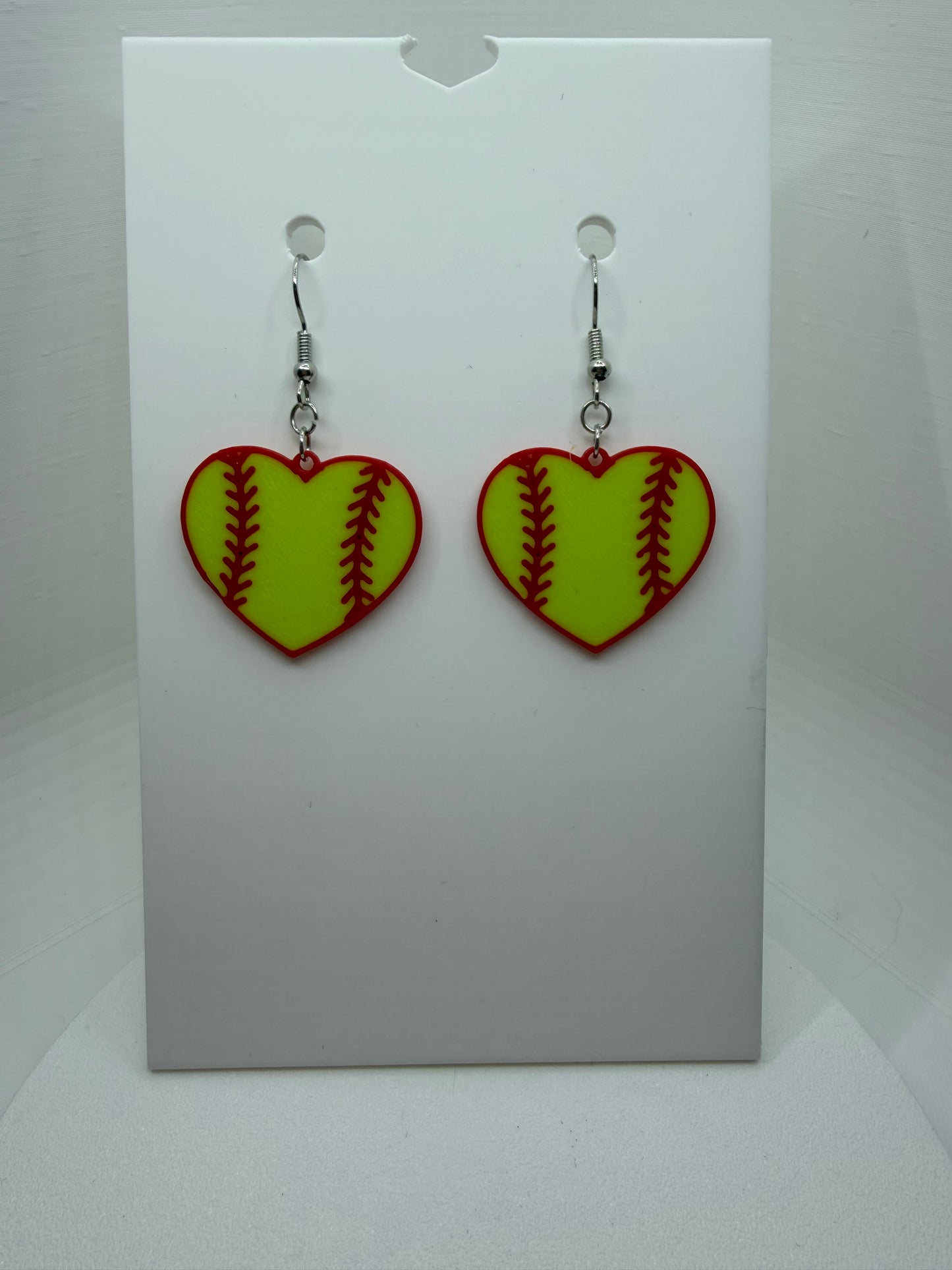 Softball Heart Earrings
