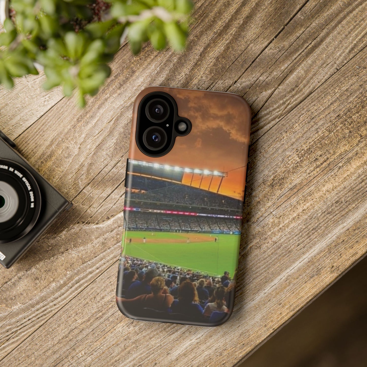 Baseball Stadium Tough Phone Case — Sunset Game Night Protective Cover
