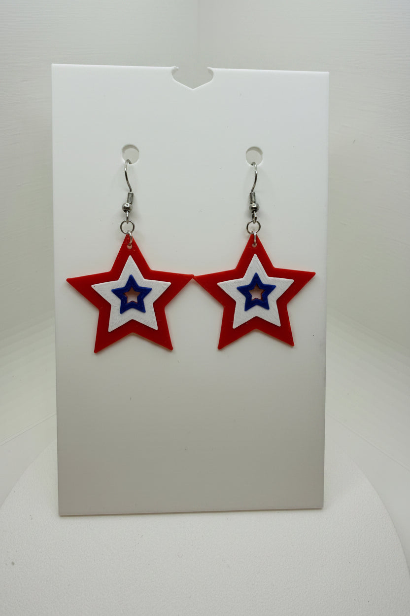 Patriotic Star Earrings
