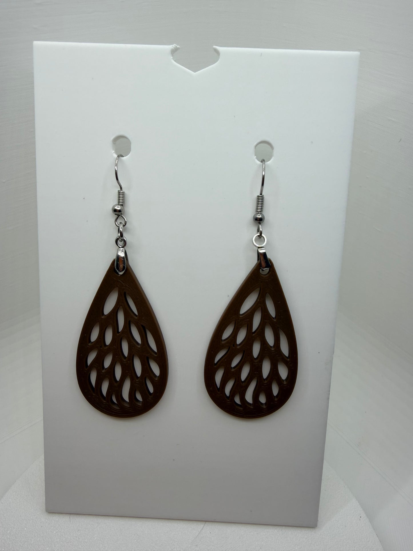 Brown Teardrop Earrings
