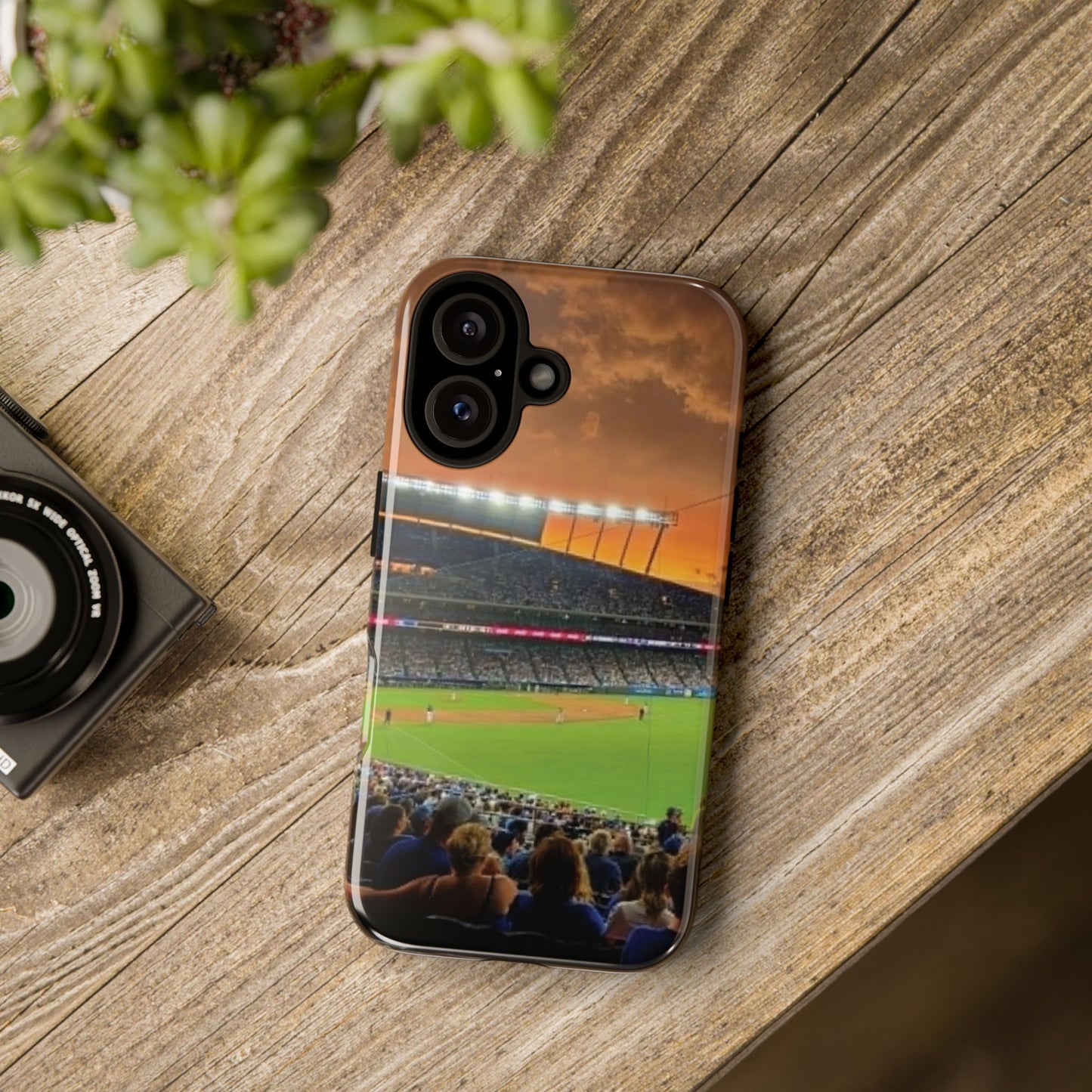 Baseball Stadium Tough Phone Case — Sunset Game Night Protective Cover