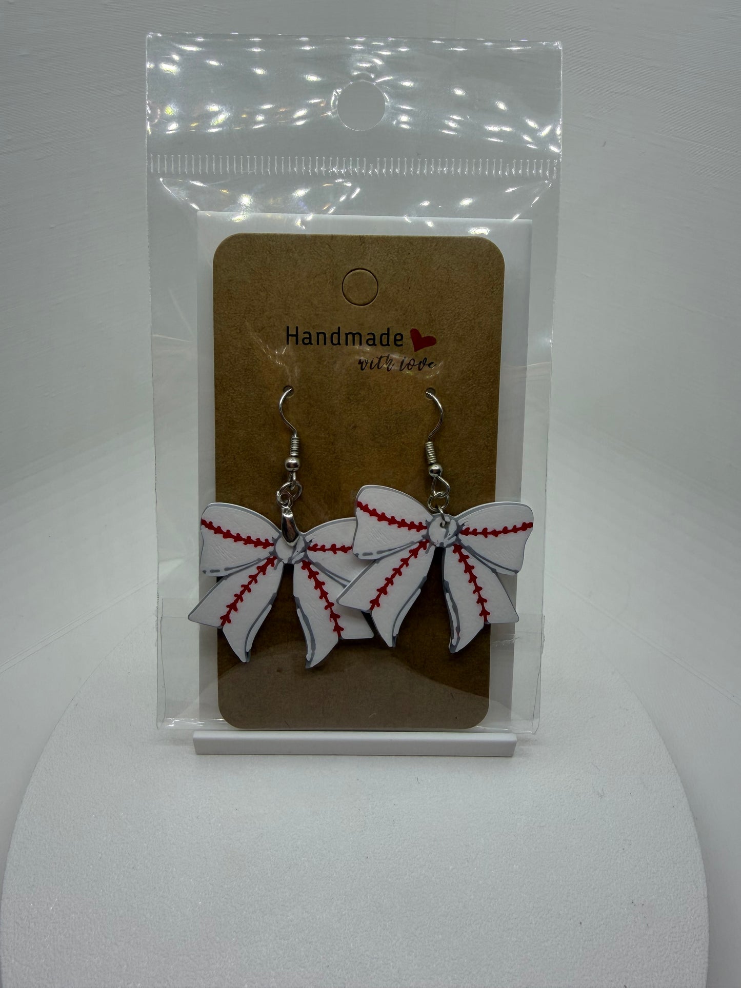 Baseball Bow Earrings