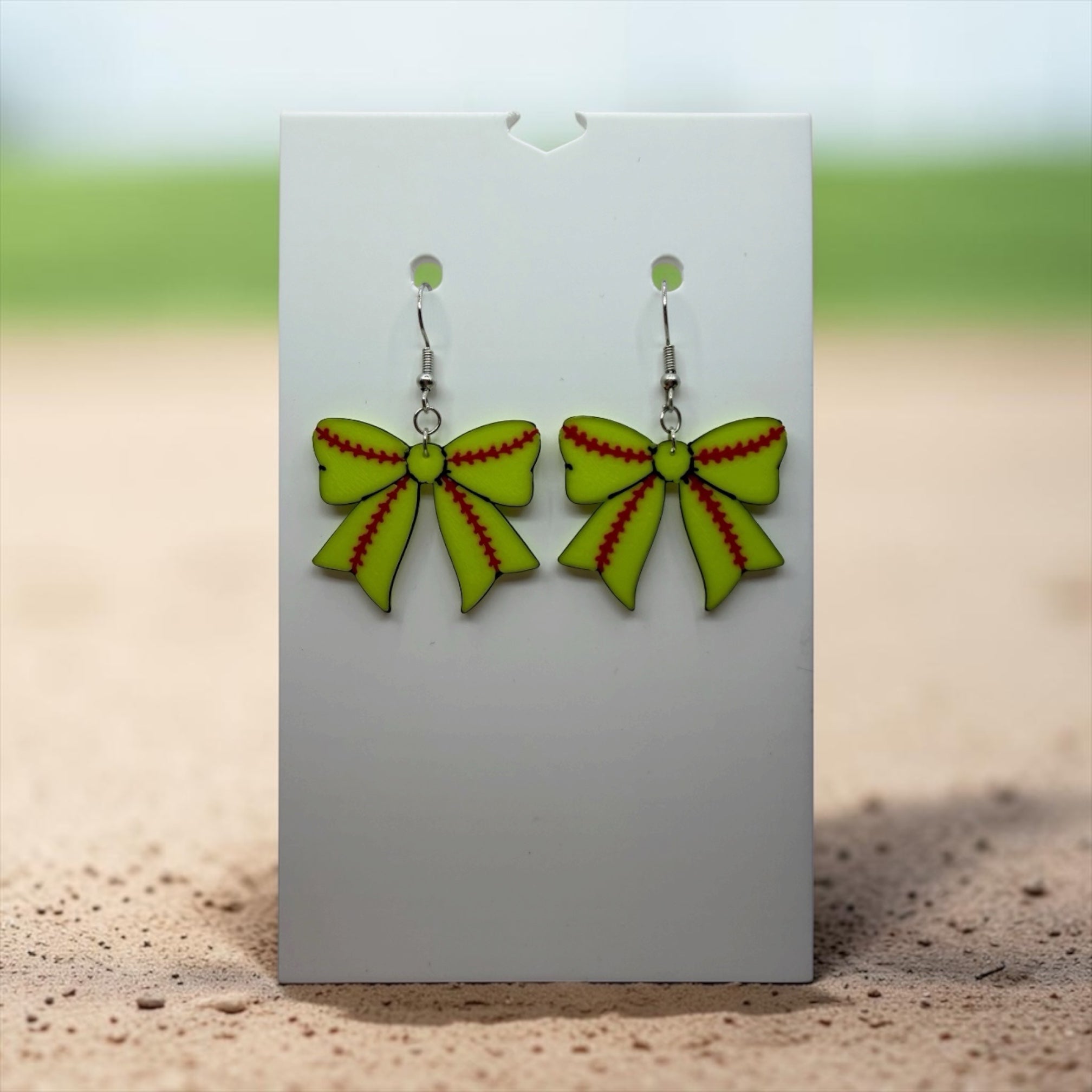 Softball Bow Earrings