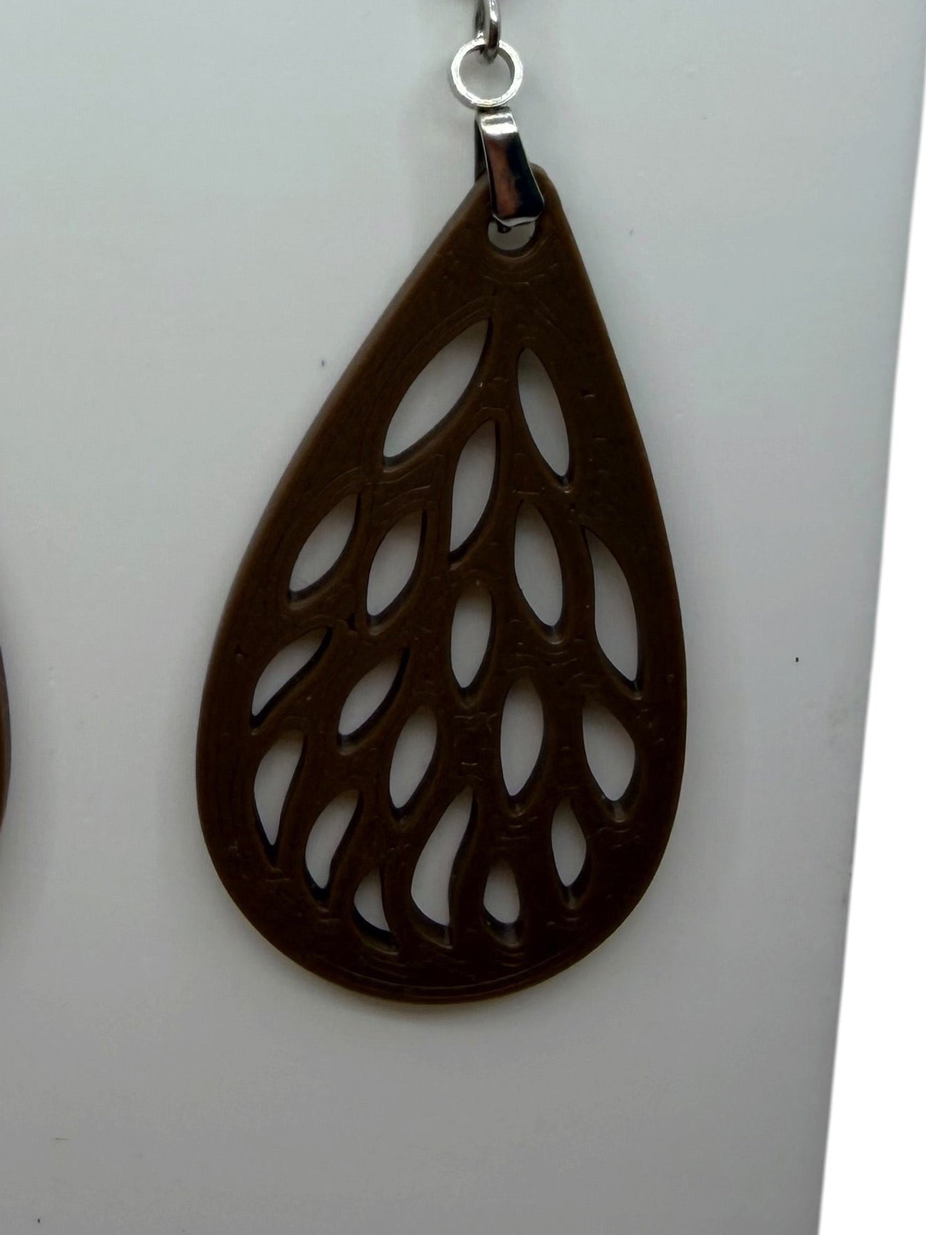 Warm Brown Teardrop Earrings