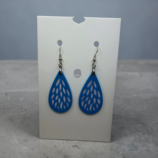 Medium Blue Teardrop Earrings