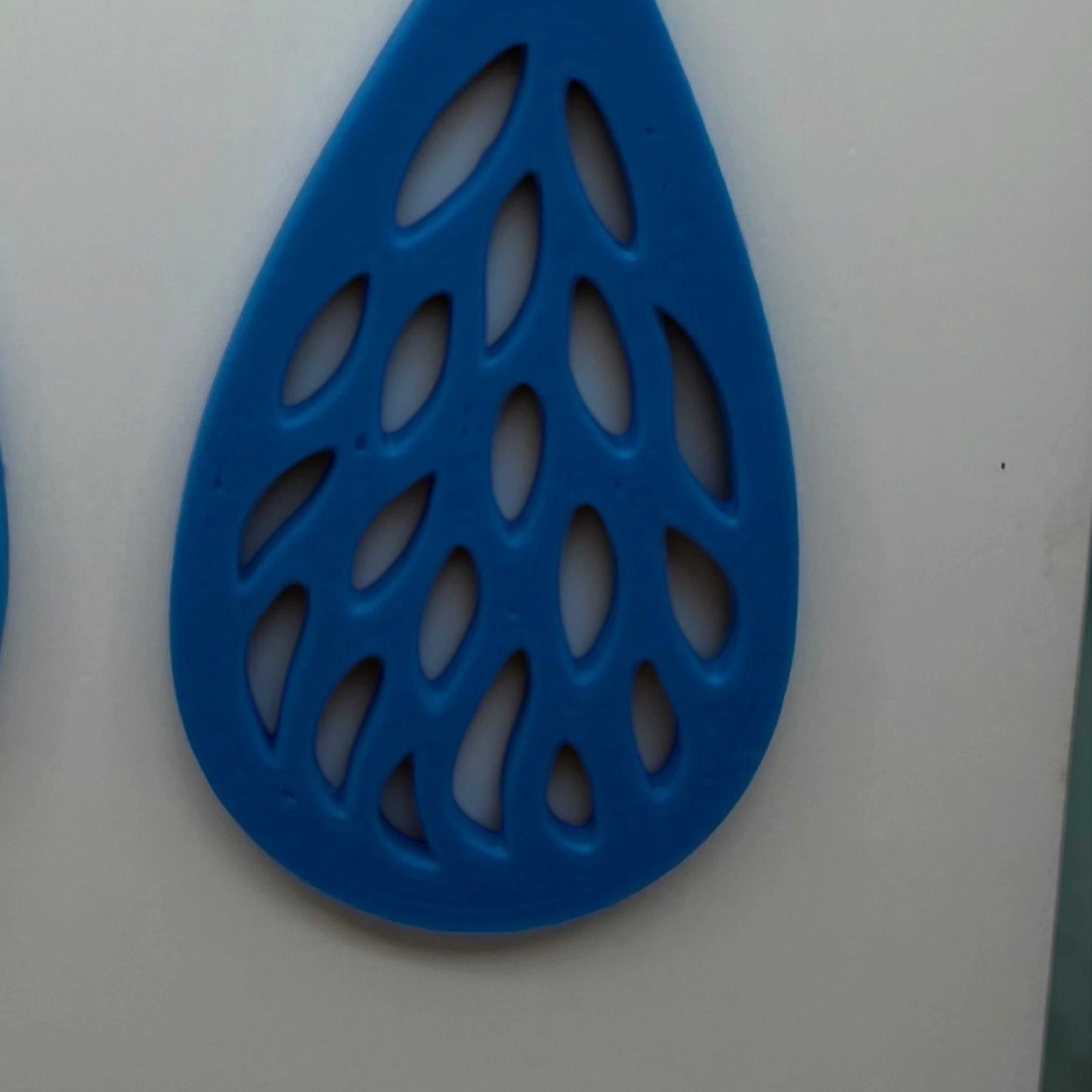 Medium Blue Teardrop Earrings