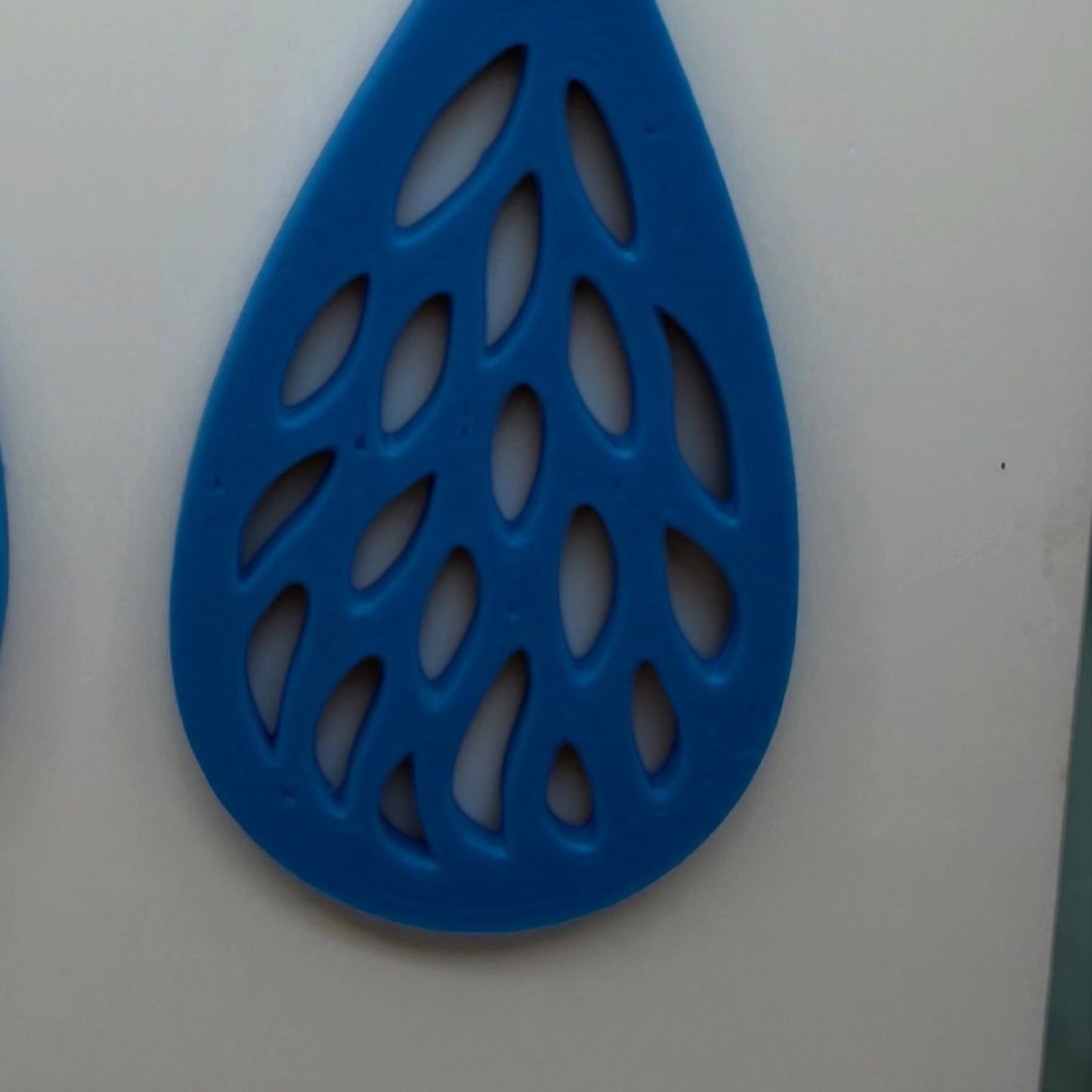 Medium Blue Teardrop Earrings
