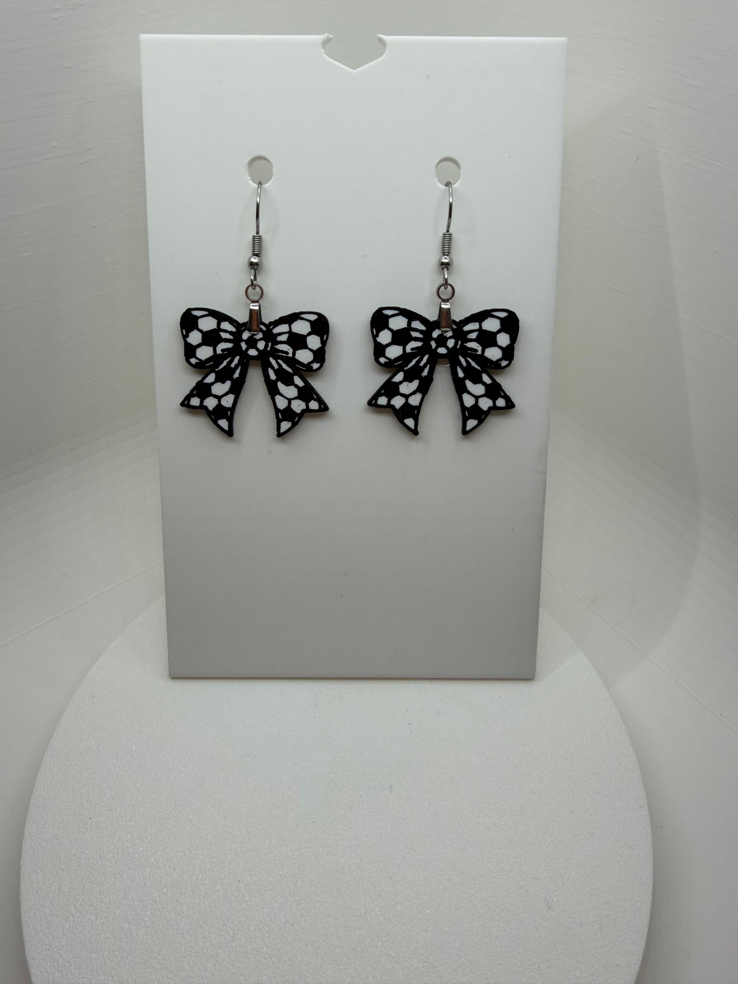 Soccer Bow Earrings