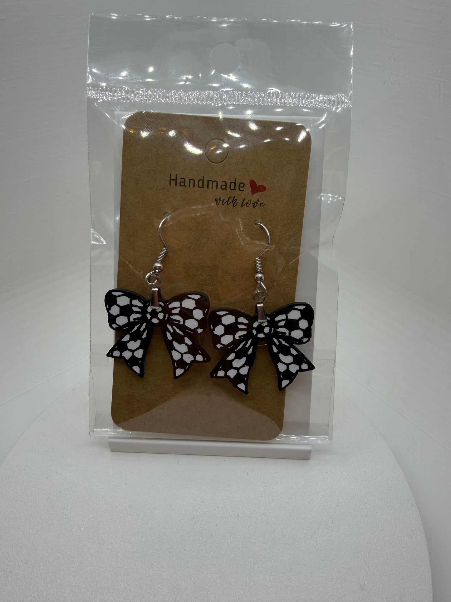 Soccer Bow Earrings