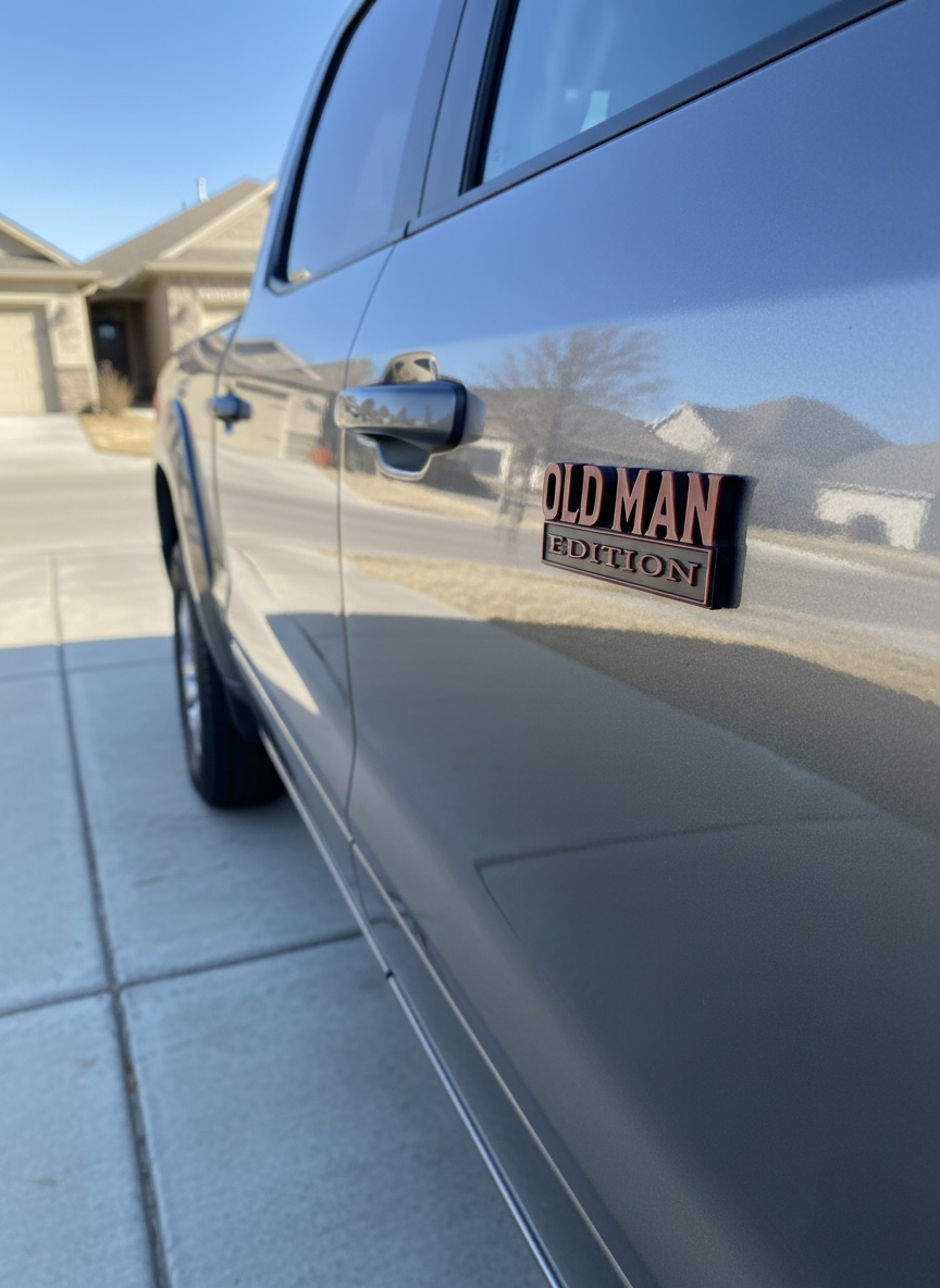 Old Man Edition Car Magnet — Earned Every Gray Hair