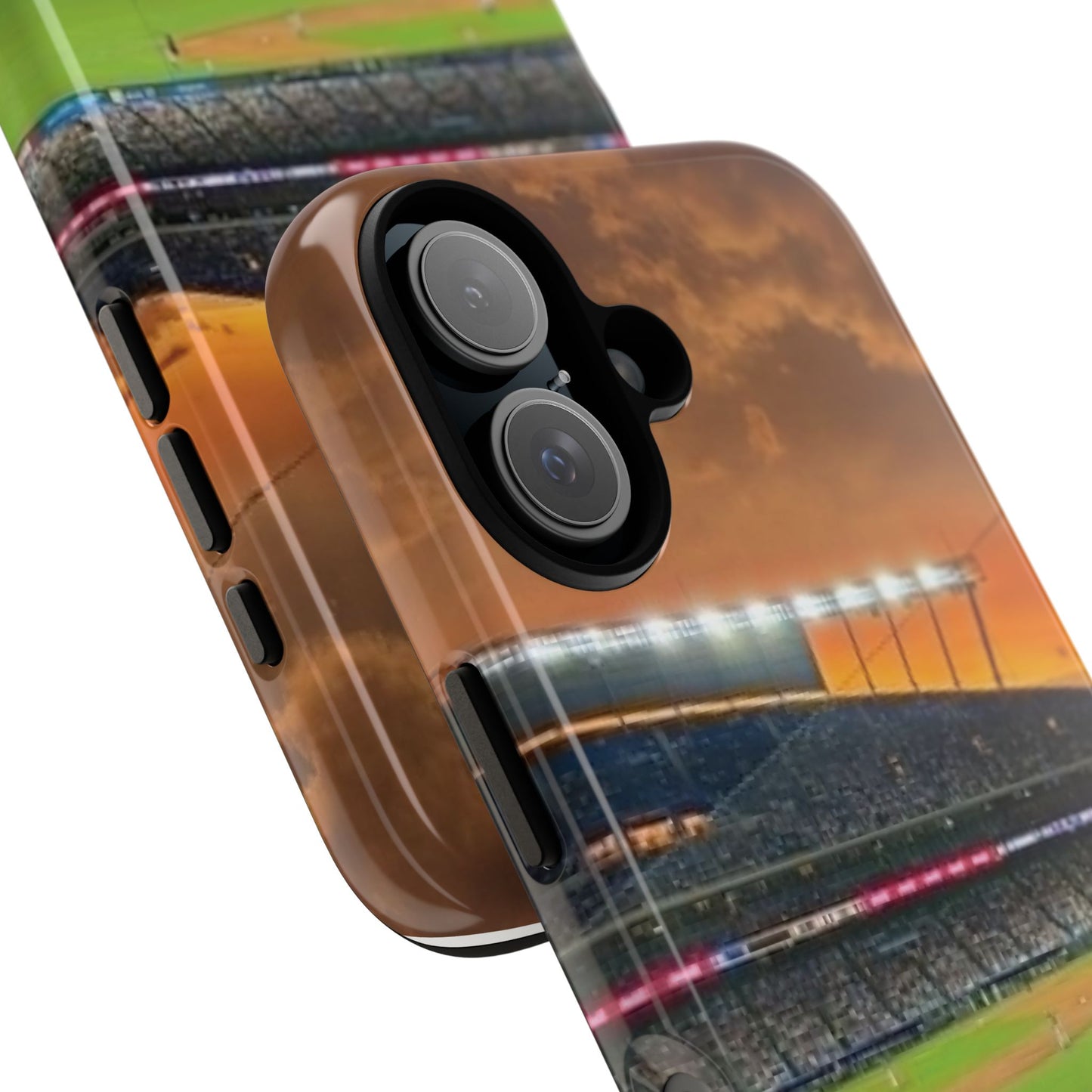 Baseball Stadium Tough Phone Case — Sunset Game Night Protective Cover