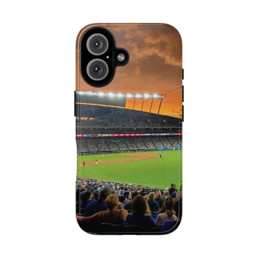 Baseball Stadium Tough Phone Case — Sunset Game Night Protective Cover