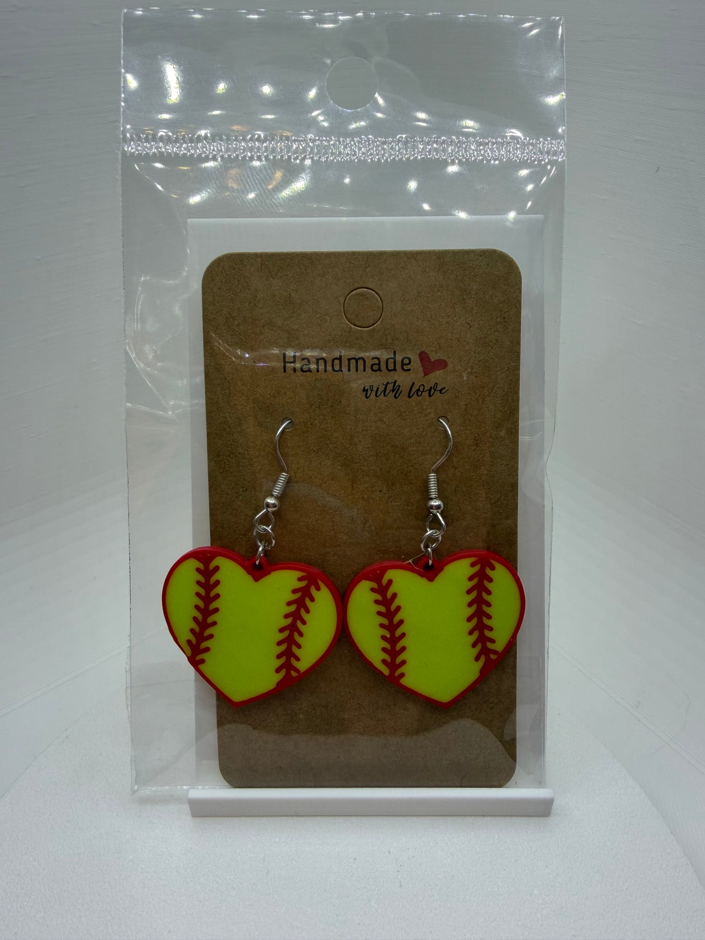 Softball Heart Earrings