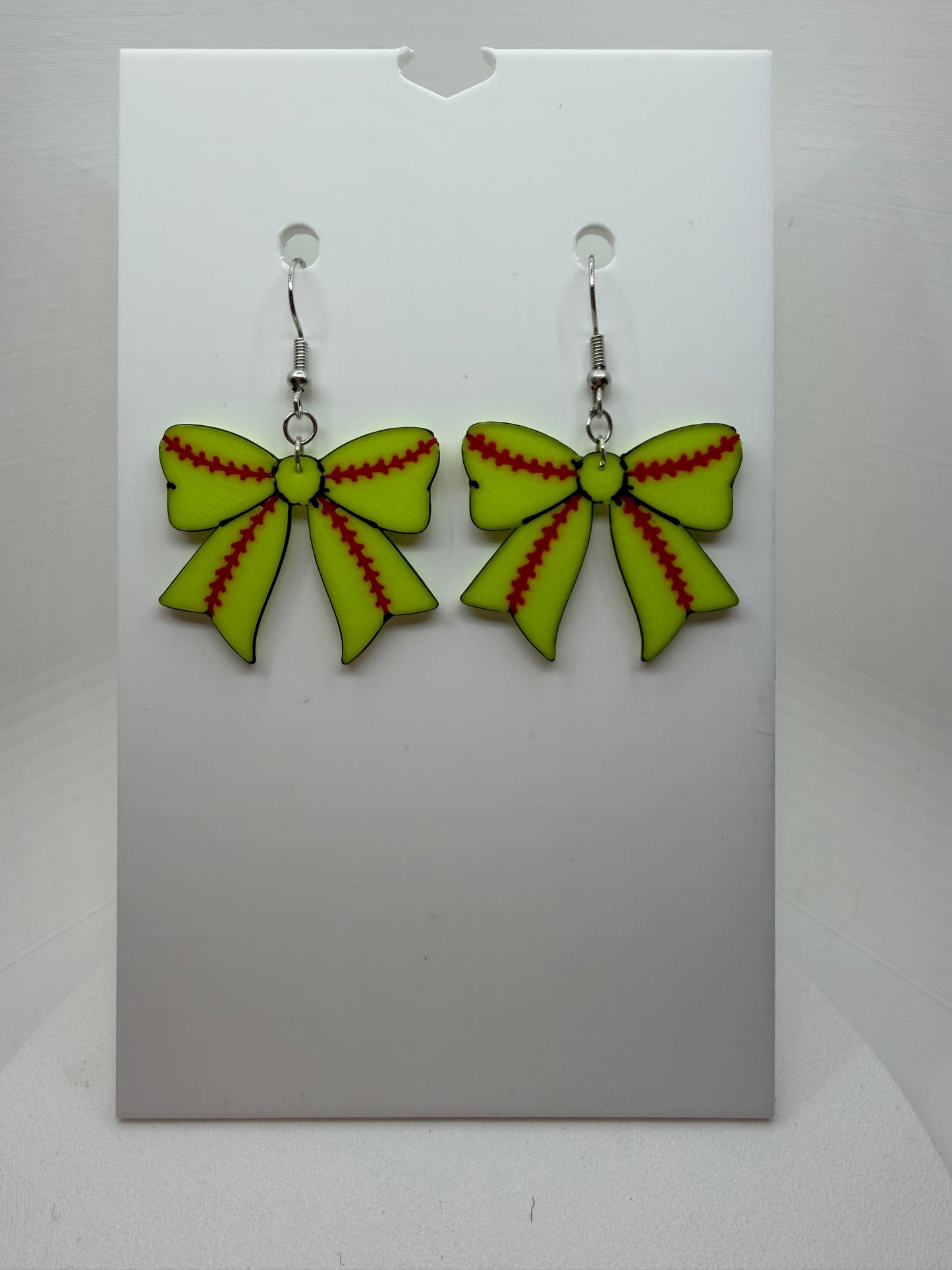 Softball Bow Earrings