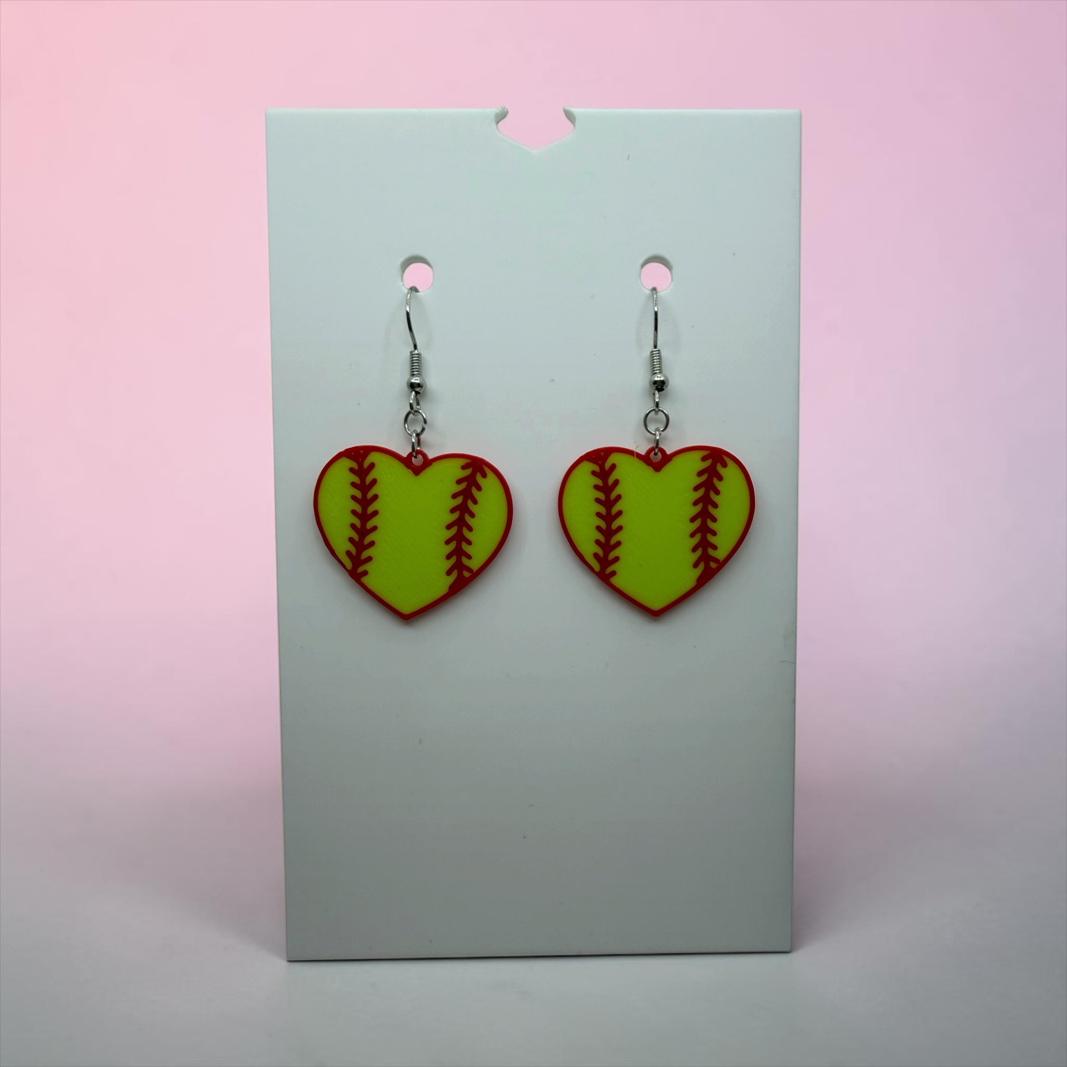 Softball Heart Earrings