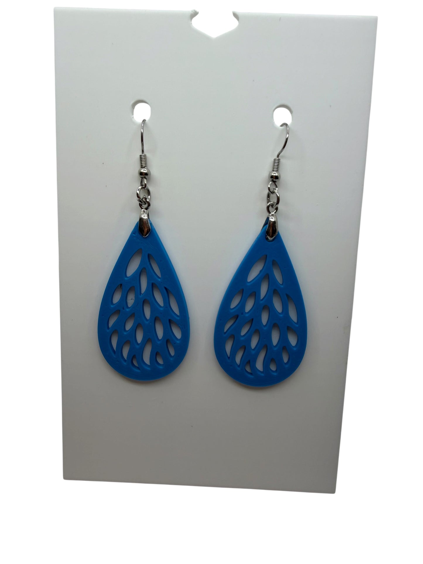 Medium Blue Teardrop Earrings