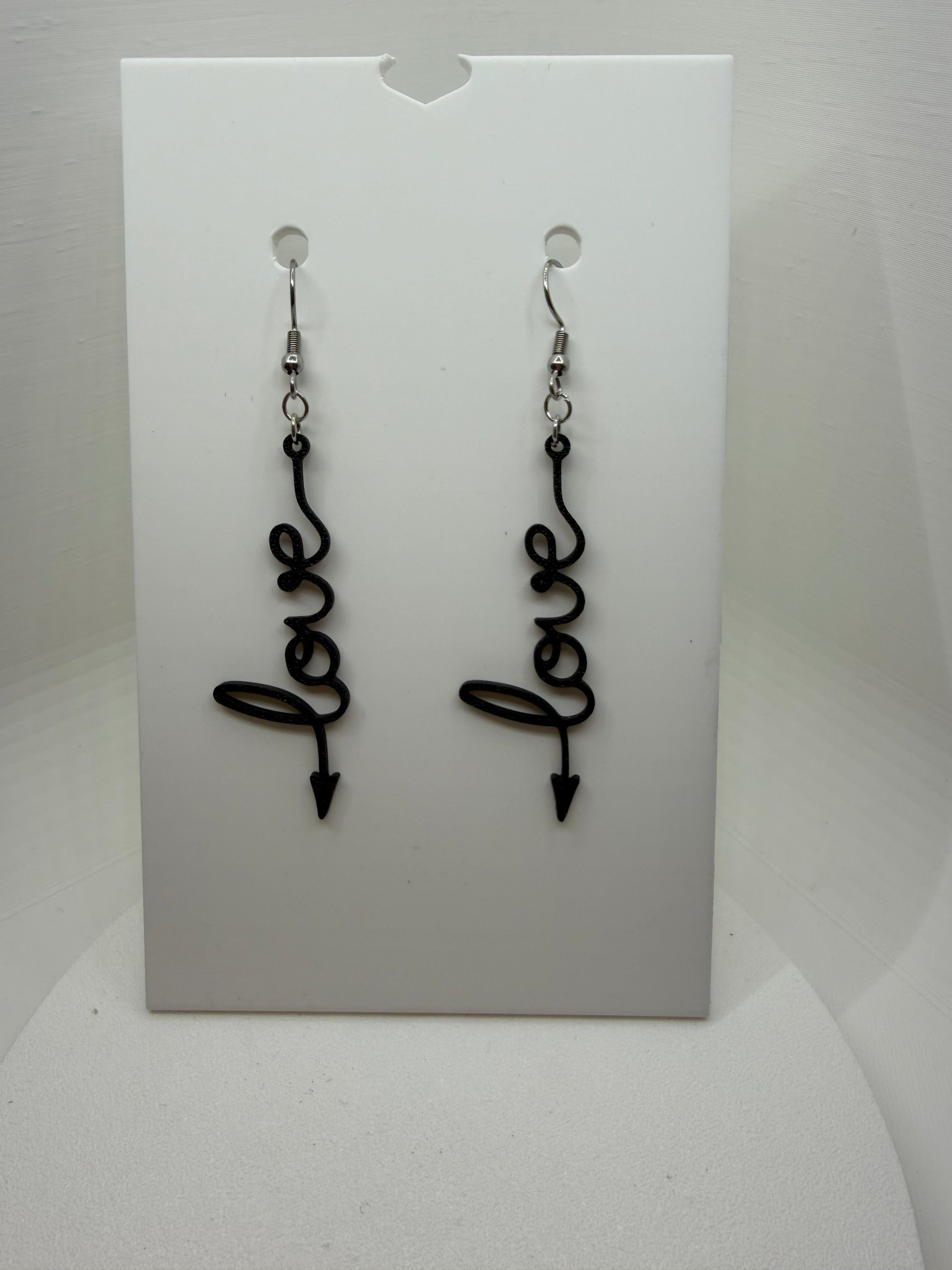 Love Script Earrings