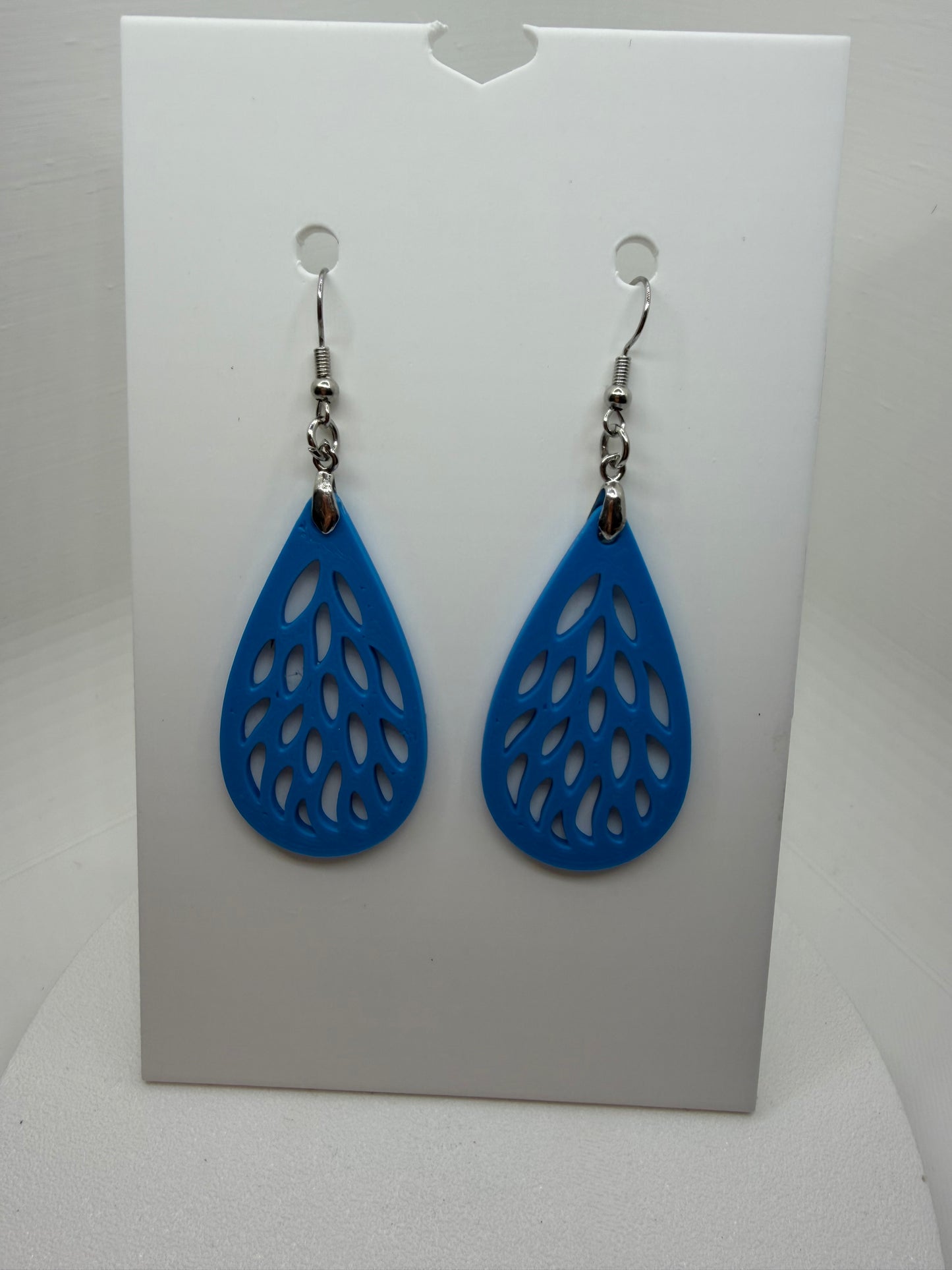 Medium Blue Teardrop Earrings