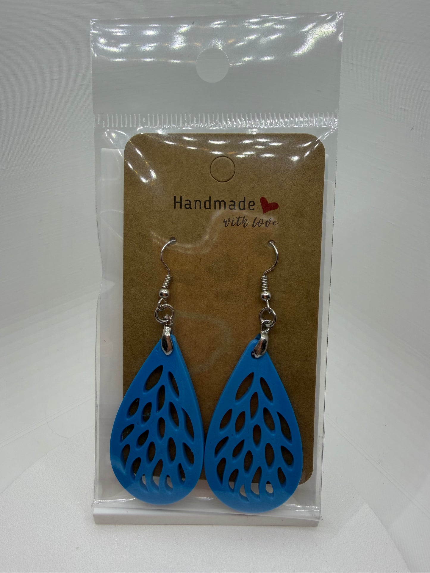 Medium Blue Teardrop Earrings