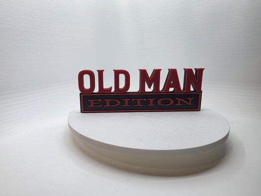 OLD MAN EDITION 3D Printed Toolbox Magnet – Red Black Garage Decor (100mmx35mm)