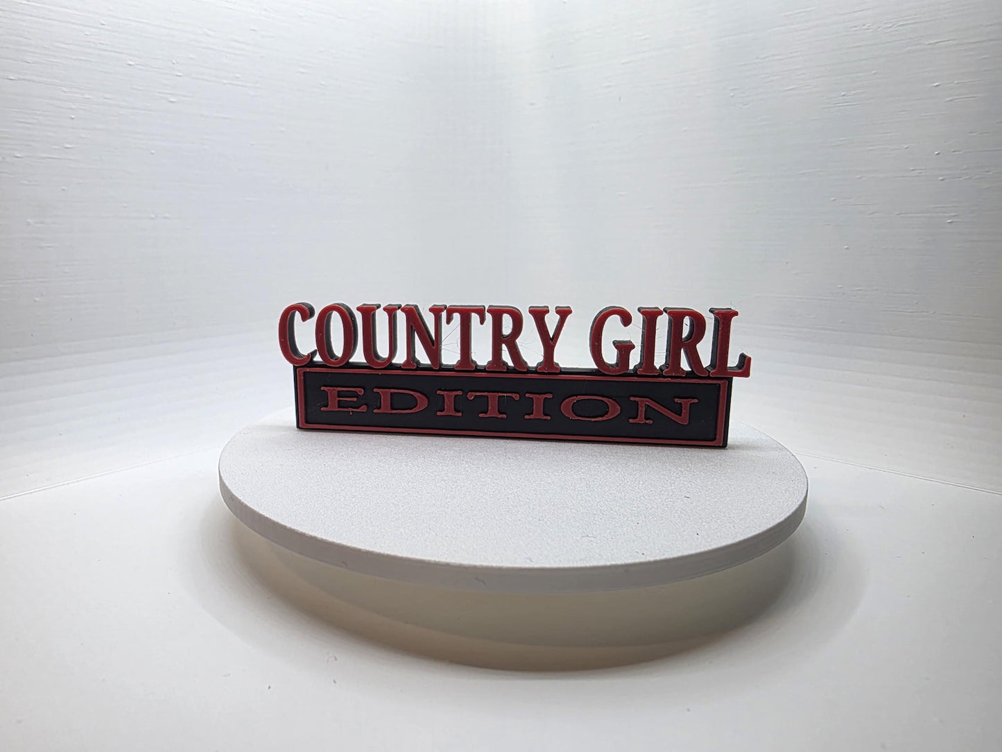 Country Girl Edition 3D Printed Toolbox Magnet – Red Black Garage Decor
