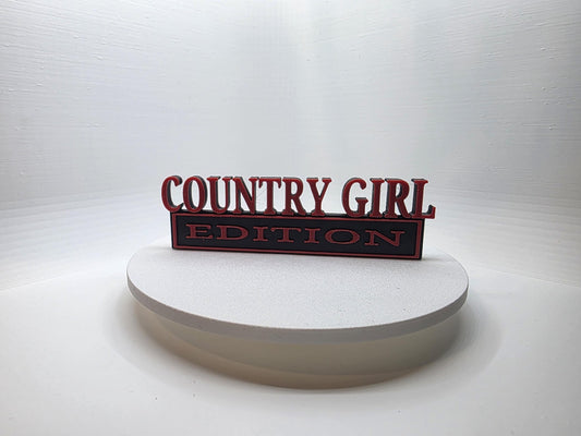 Country Girl Edition 3D Printed Toolbox Magnet – Red Black Garage Decor