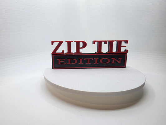 3D Printed Zip Tie Edition Magnet – Red Black Toolbox Decor (100mmx36mm)
