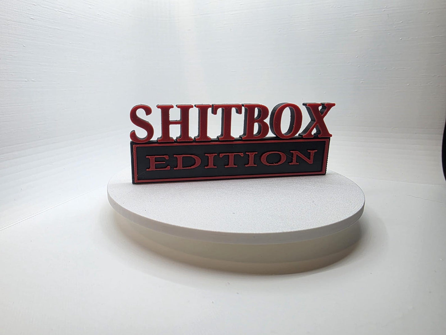 3D Printed "Shitbox Edition" Magnet – Red Black Toolbox Decor – Mechanic Garage Gift
