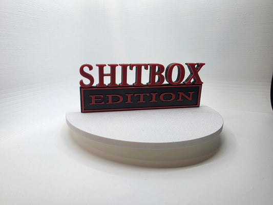3D Printed "Shitbox Edition" Magnet – Red Black Toolbox Decor – Mechanic Garage Gift