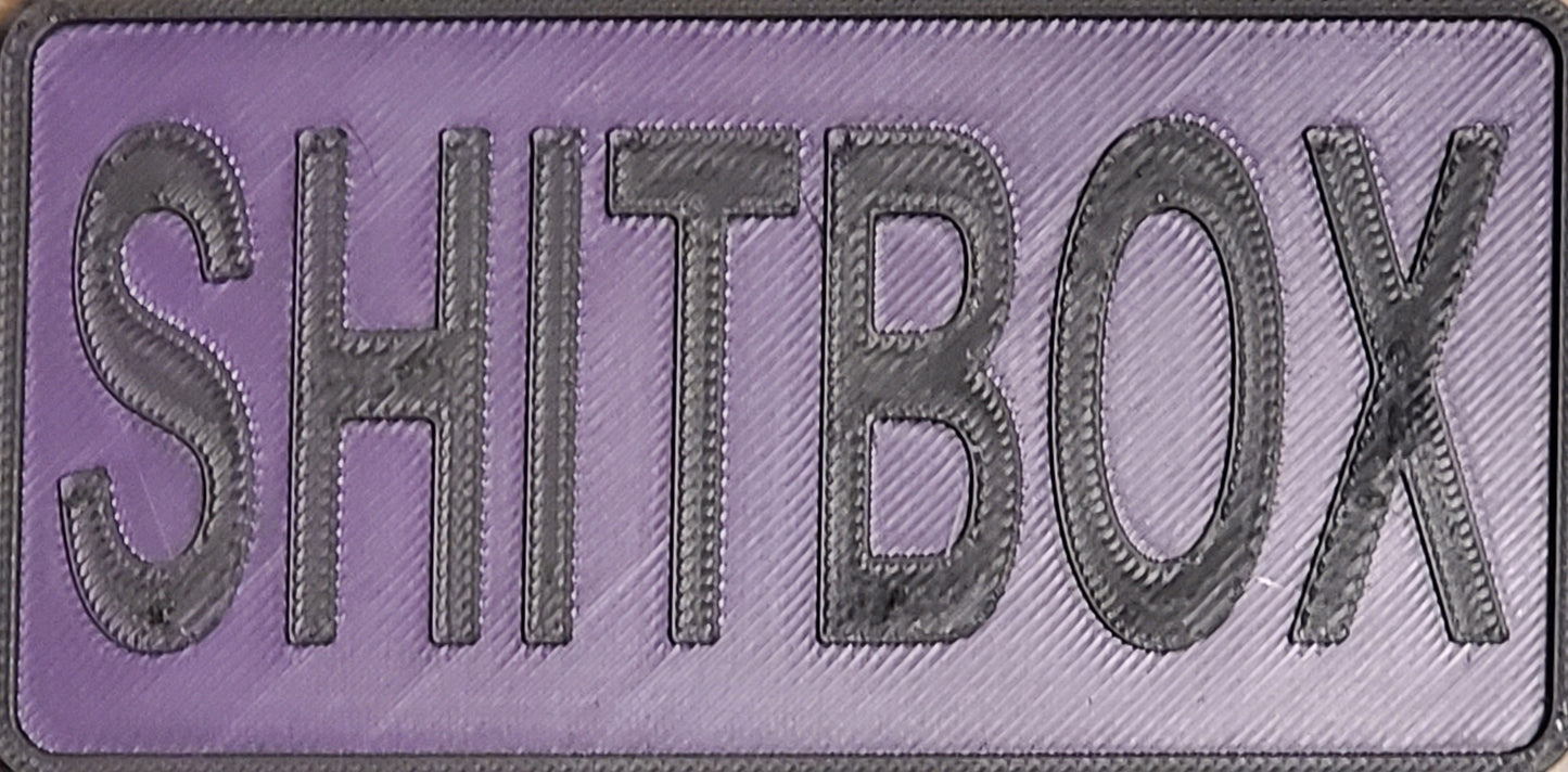 Bumper Sticker — “SHITBOX” Retro Decal for Cars, Vans & Trucks